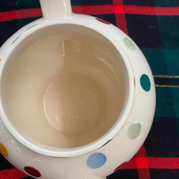 Emma Bridgewater Colorful Polka Dot Tea Pitcher Teapot No Lid - Picture 6 of 11